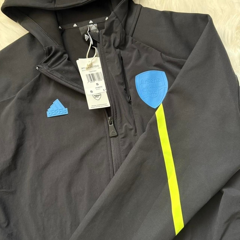 NWT Adidas Arsenal D4GMD training full zip hooded windbreaker jacket Men's Small